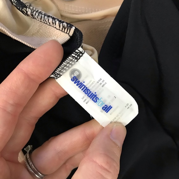 Swimsuits for All Halter Tankini Top Black Size 14 - Picture 4 of 5